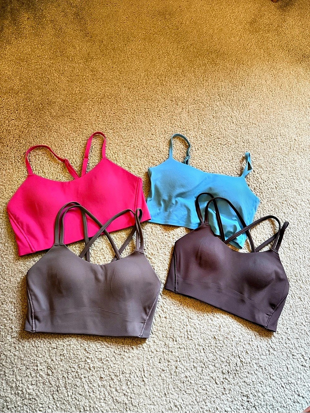 Move Theology Crop Top Bundle Brown Pink Blue Like New READ THE DESCRIPTION
